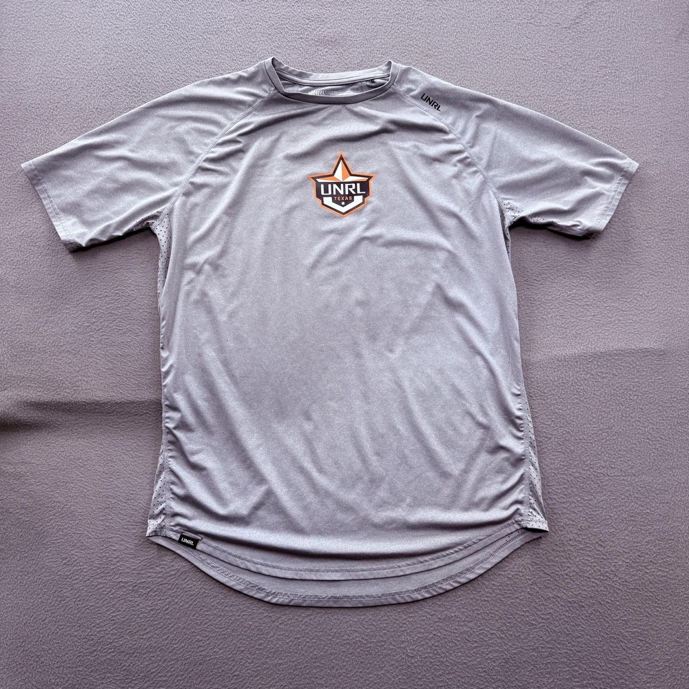 UNRL Shirt Mens Medium Gray Short Sleeve Stride Collection Texas Performance